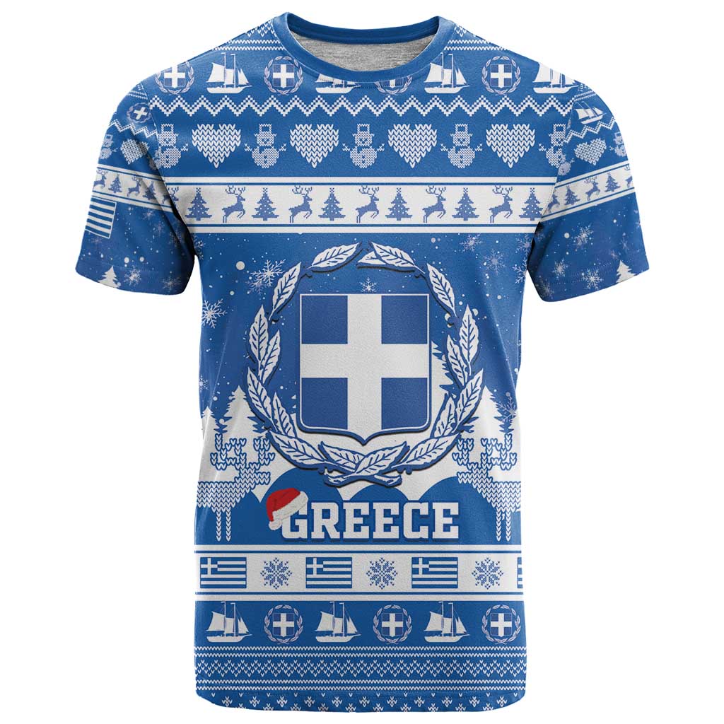 Greece Christmas T-Shirt Coat Of Arms Kala Cristouyenna Graphic Tee