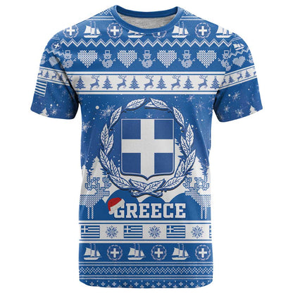 Greece Christmas T-Shirt Coat Of Arms Kala Cristouyenna Graphic Tee