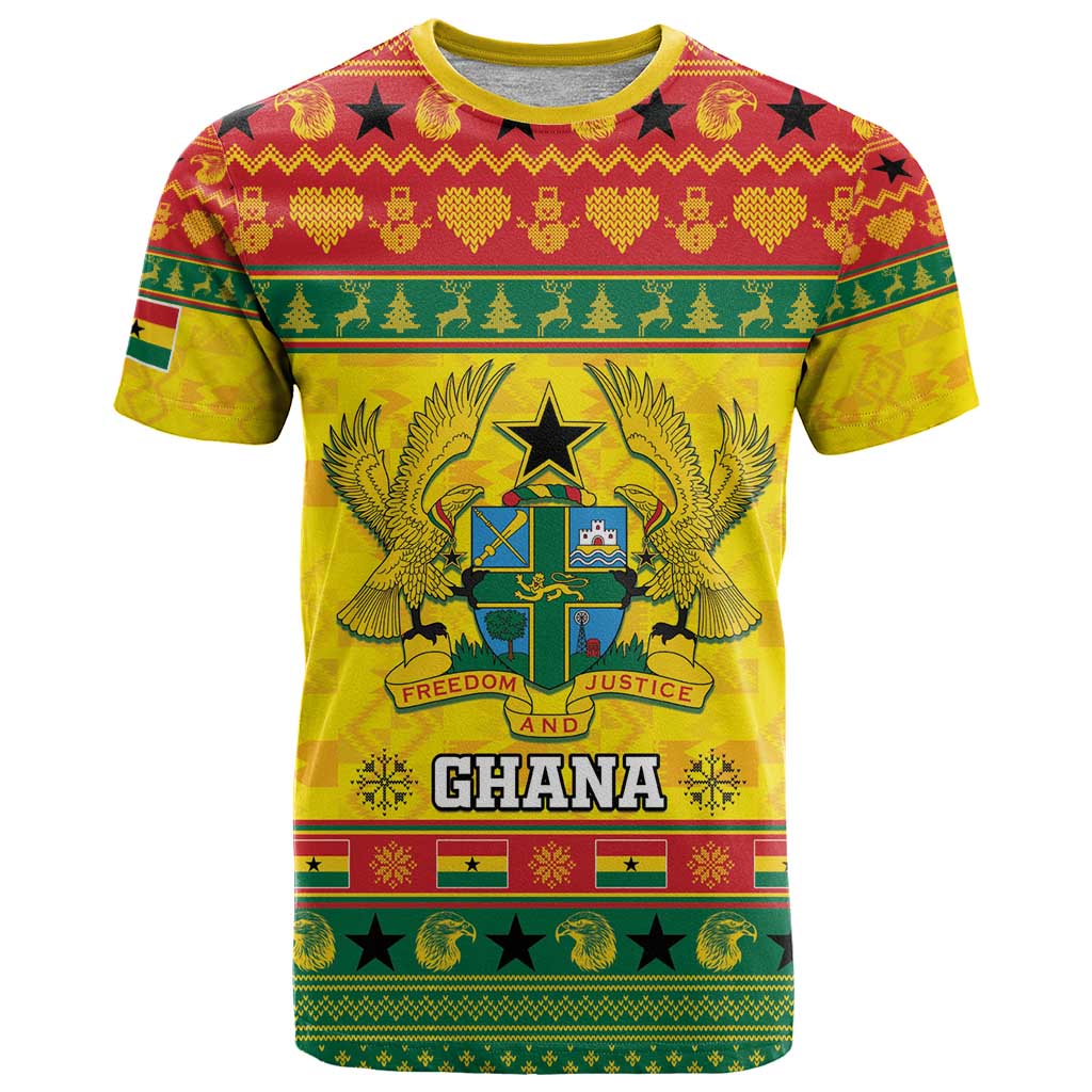 Ghana Christmas T-Shirt Coat Of Arms Afishapa Graphic Tee