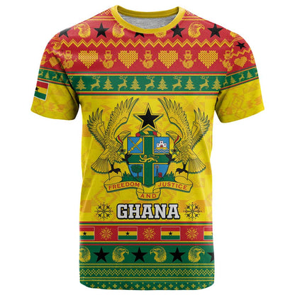 Ghana Christmas T-Shirt Coat Of Arms Afishapa Graphic Tee