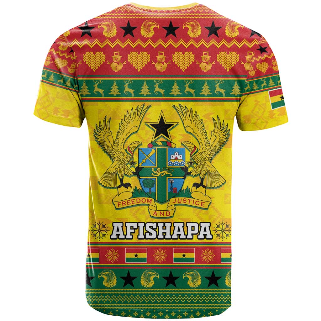 Ghana Christmas T-Shirt Coat Of Arms Afishapa Graphic Tee