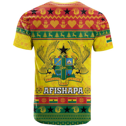 Ghana Christmas T-Shirt Coat Of Arms Afishapa Graphic Tee