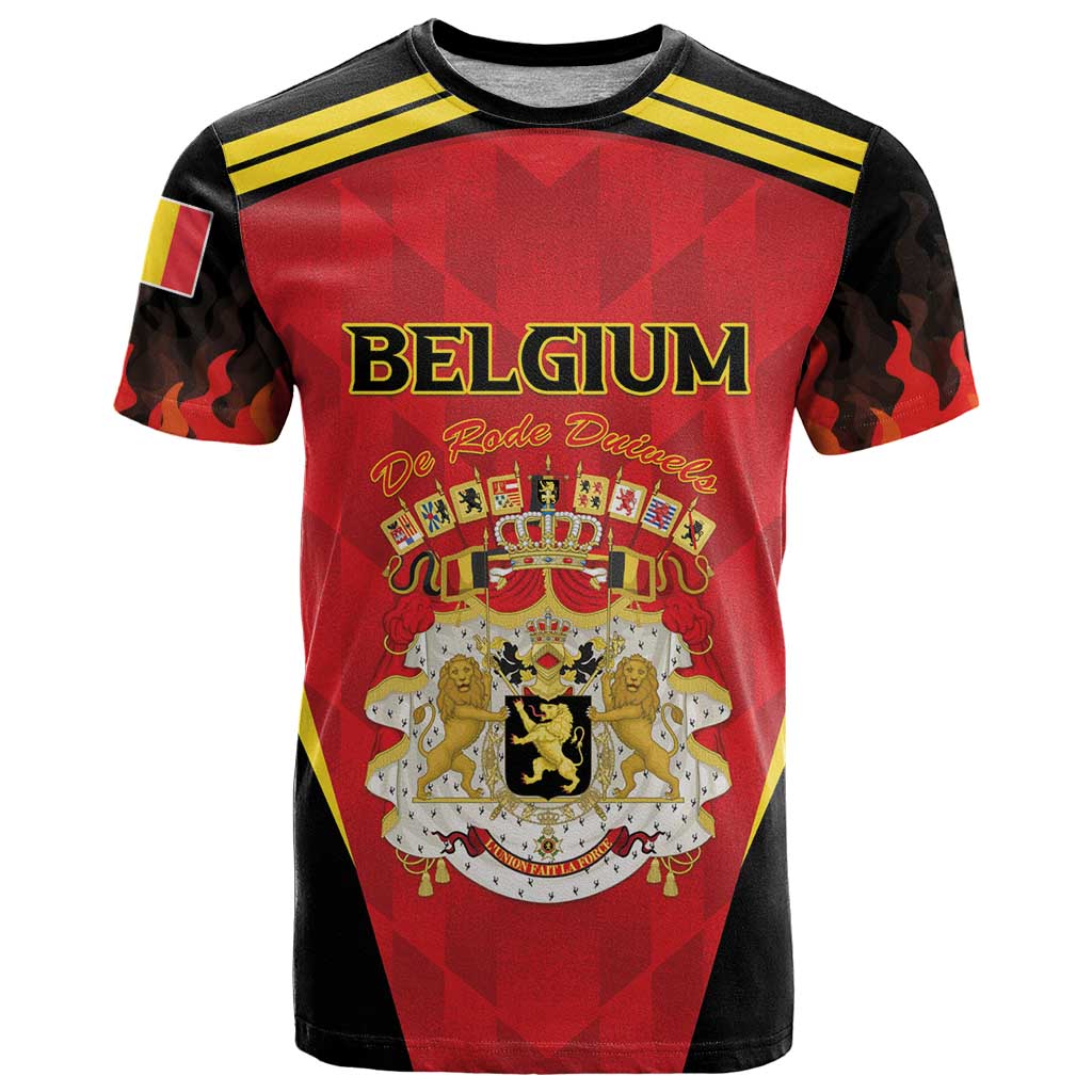 Custom Belgium Football 2026 T-Shirt Red Devils Pride Graphic Tee