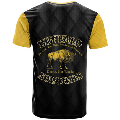 Personalized Buffalo Soldiers T-Shirt We Can We Will Ready and Forward Graphic Tee