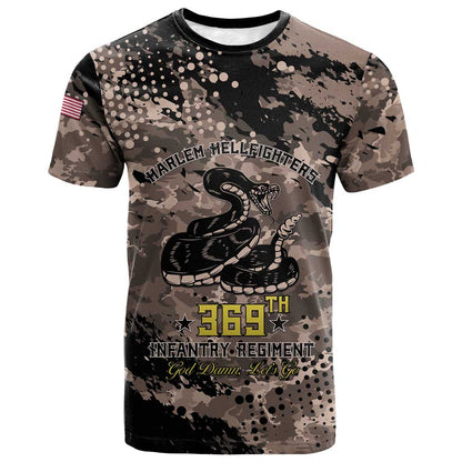 Harlem Hellfighters 369th Infantry Regiment Legacy T-Shirt God Damn Lets Go Graphic Tee