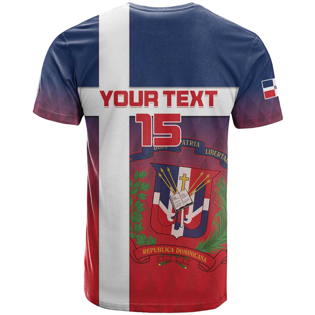 Custom Dominican Republic Football T-Shirt Come On Los Quisqueyanos Graphic Tee