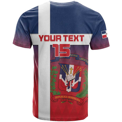 Custom Dominican Republic Football T-Shirt Come On Los Quisqueyanos Graphic Tee