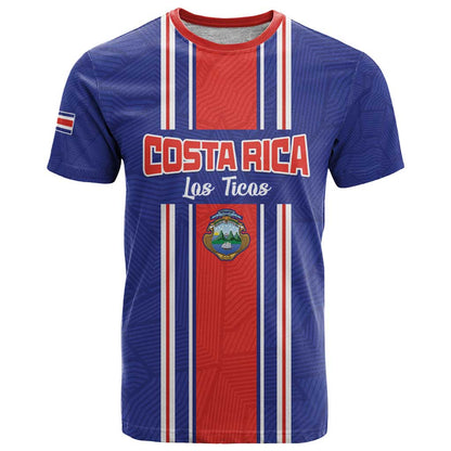 Custom Costa Rica Football T-Shirt Vamos Ticos! Graphic Tee