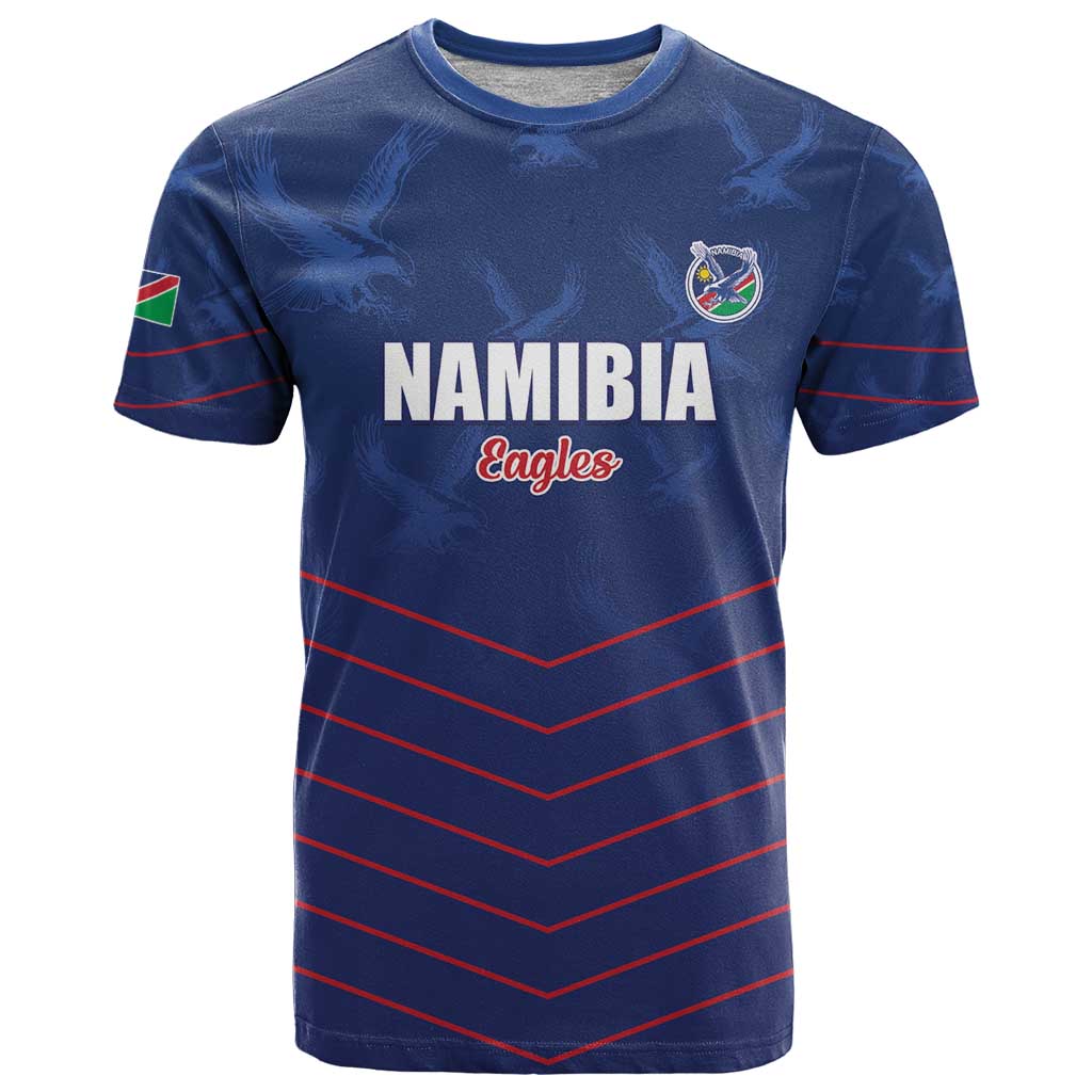 Custom Namibia Cricket T-Shirt Go Eagles Go Graphic Tee