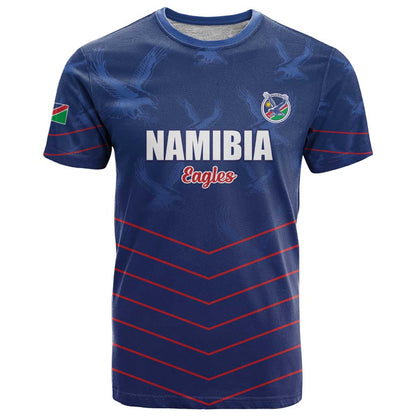 Custom Namibia Cricket T-Shirt Go Eagles Go Graphic Tee