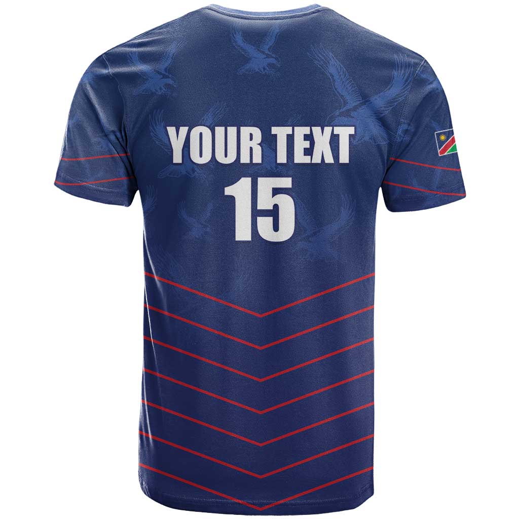Custom Namibia Cricket T-Shirt Go Eagles Go Graphic Tee