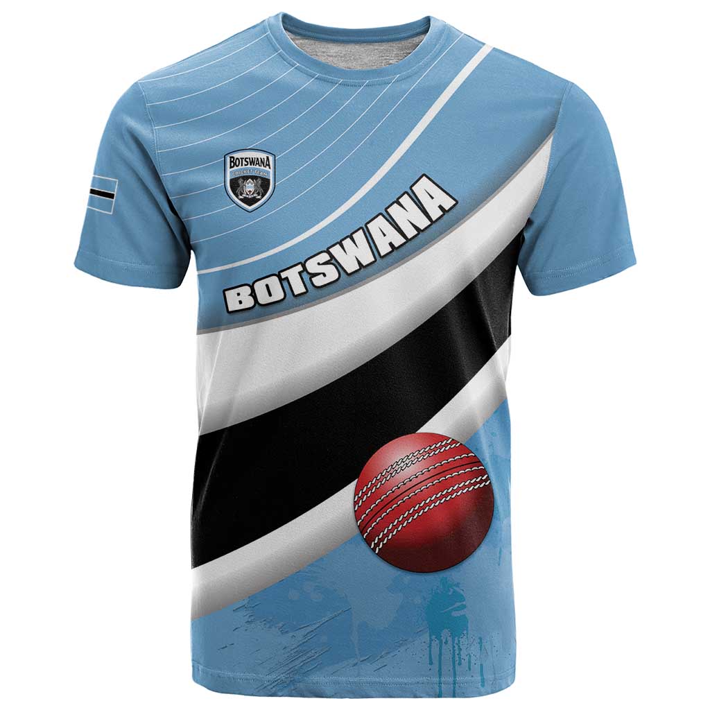 Custom Botswana Cricket T-Shirt Go Baggy Blues Graphic Tee