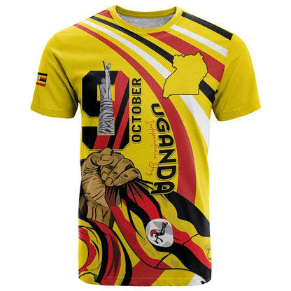 Uganda T-Shirt 63rd Anniversary Of Independence Graphic Tee