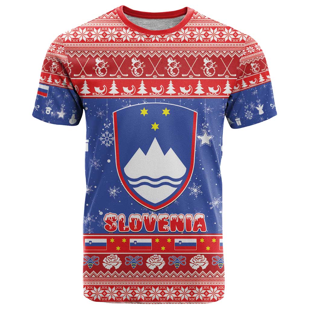 Slovenia Christmas T-Shirt Coat Of Arms Vesel Bozic Graphic Tee