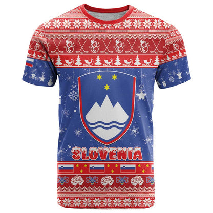 Slovenia Christmas T-Shirt Coat Of Arms Vesel Bozic Graphic Tee