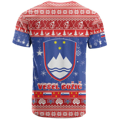 Slovenia Christmas T-Shirt Coat Of Arms Vesel Bozic Graphic Tee
