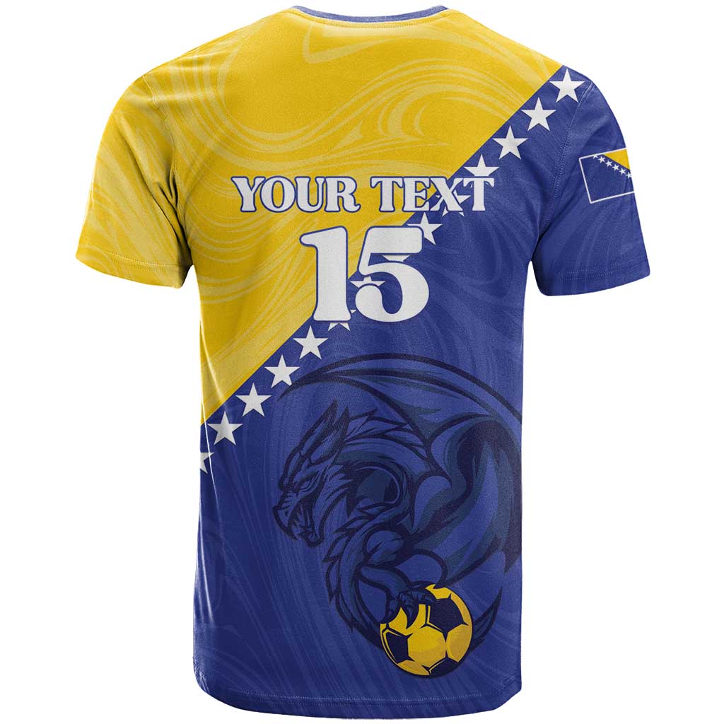 Custom Bosnia and Herzegovina Football 2026 T-Shirt The Dragons Of Europe Graphic Tee