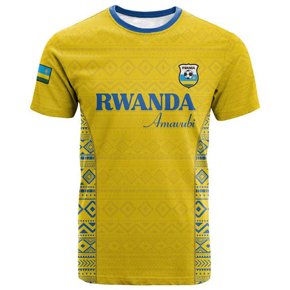 Rwanda Football Custom T-Shirt Stand With Amavubi - Yellow Graphic Tee