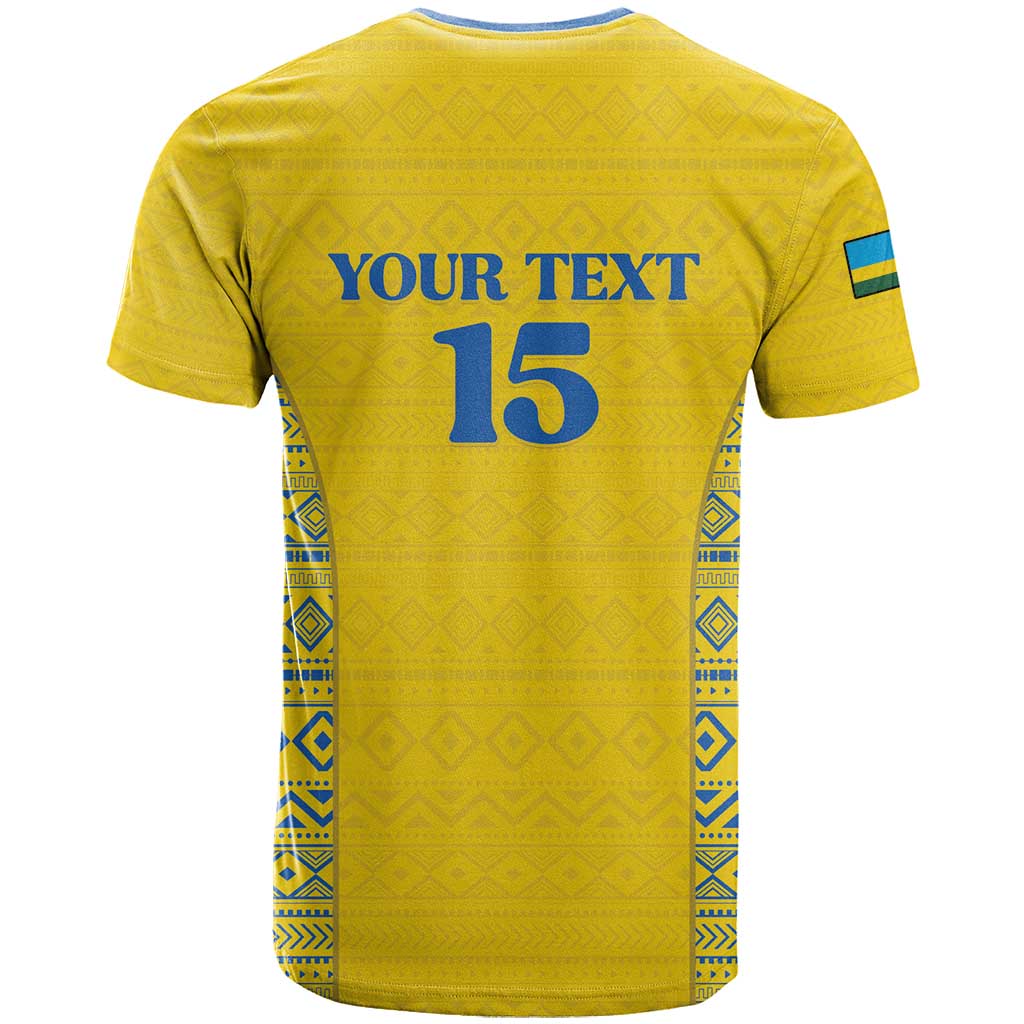 Rwanda Football Custom T-Shirt Stand With Amavubi - Yellow Graphic Tee