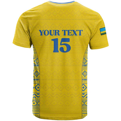 Rwanda Football Custom T-Shirt Stand With Amavubi - Yellow Graphic Tee
