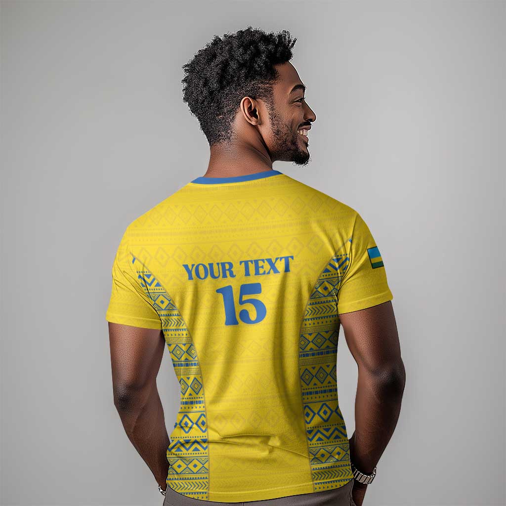 Rwanda Football Custom T-Shirt Stand With Amavubi - Yellow Graphic Tee