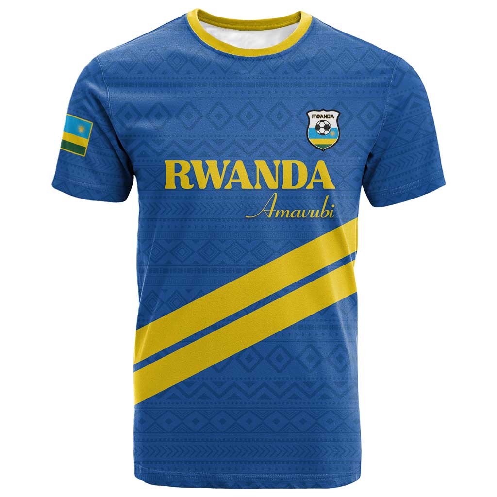 Custom Rwanda Football T-Shirt Pride Of Rwanda - Blue Graphic Tee
