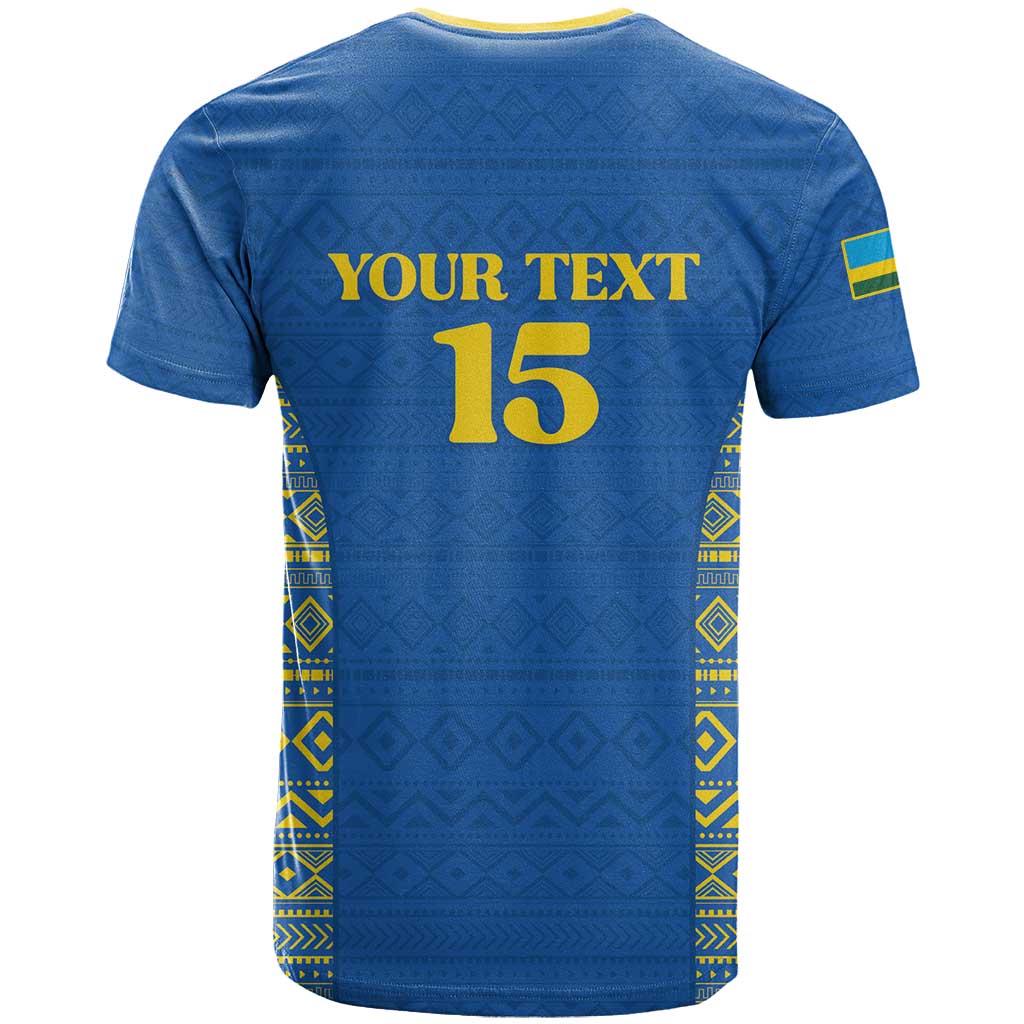 Rwanda Football Custom T-Shirt Stand With Amavubi - Blue Graphic Tee