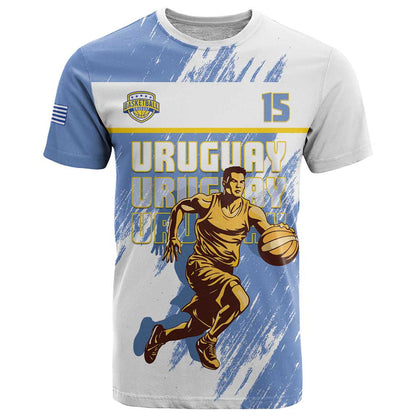 Custom Uruguay Basketball T-Shirt Come On Charruas Graphic Tee