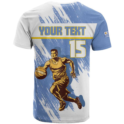 Custom Uruguay Basketball T-Shirt Come On Charruas Graphic Tee