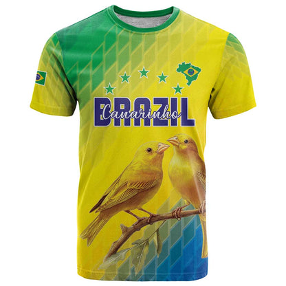 Custom Brazil Football T-Shirt Go Canarinho Go Graphic Tee