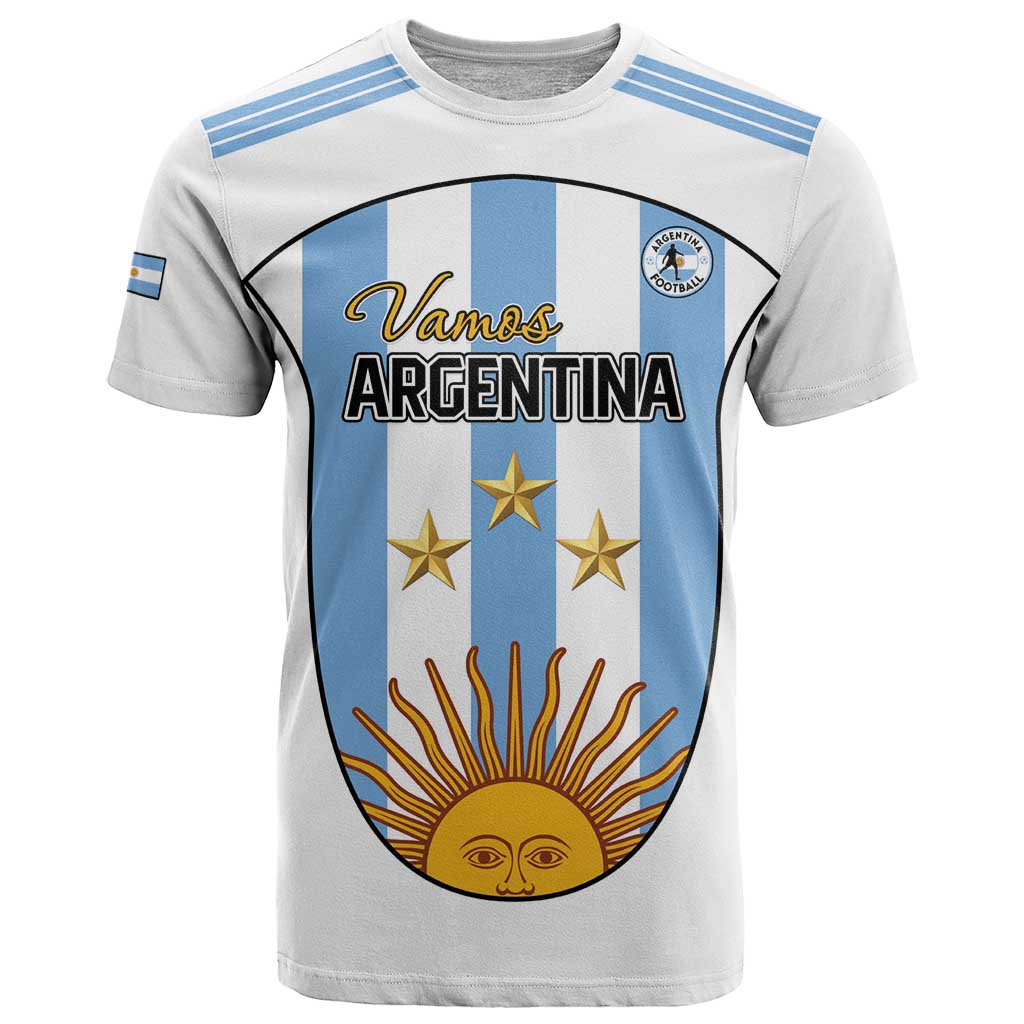 Custom Argentina Football T-Shirt Vamos Vamos Argentina Graphic Tee