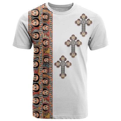 Ethiopia Angels Tilet T-Shirt Ethiopian Cross Graphic Tee