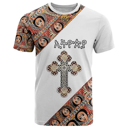 Personalized Ethiopian Orthodox Church Angel T-Shirt Graphic Tee