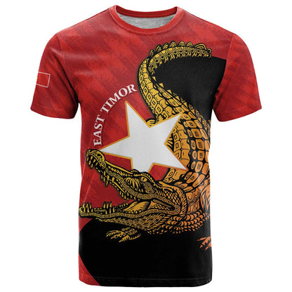 East Timor Independence Day T-Shirt 49th Anniversary - Crocodile Curve Style Graphic Tee