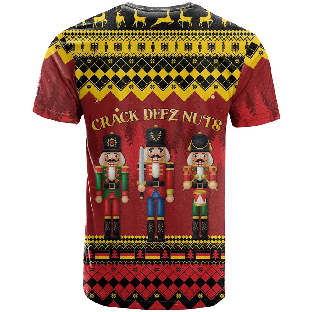 Germany Nussknacker Christmas T-Shirt Crack Deez Nuts Graphic Tee