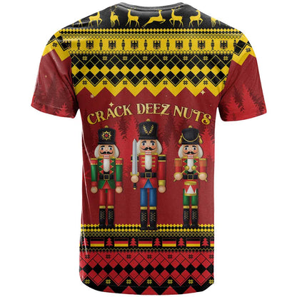 Germany Nussknacker Christmas T-Shirt Crack Deez Nuts Graphic Tee