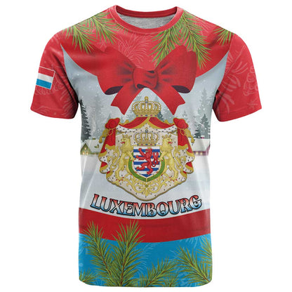 Personalised Luxembourg Christmas T-Shirt Schei Chreschtdeeg 2025 Graphic Tee