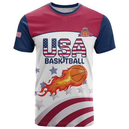 Custom United States Basketball T-Shirt Go Champions Graphic Tee