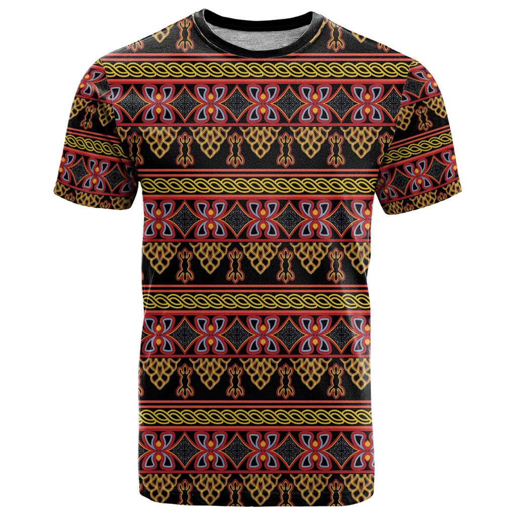 Cameroon Traditional Toghu Pattern T-Shirt Graphic Tee