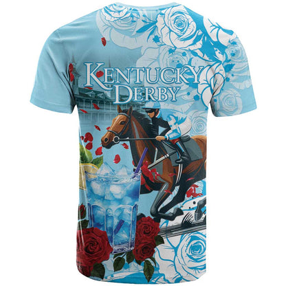 Kentucky Horse Racing T-Shirt Churchill Downs Derby Blueberry Mint Julep Cocktail Graphic Tee