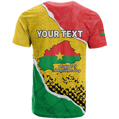 Personalized Burkina Faso Independence Day T-Shirt Coat Of Arms - Grunge Style Graphic Tee