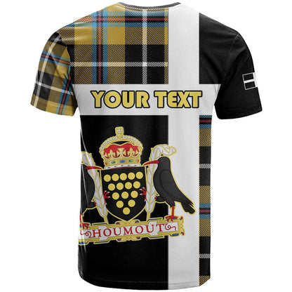Personalized Cornwall T-Shirt Coat Of Arms - Cornish Tartan Graphic Tee