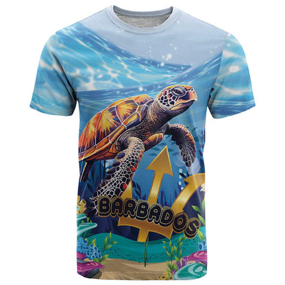 Personalised Barbados Sea Turtle T-Shirt Ocean Style Graphic Tee