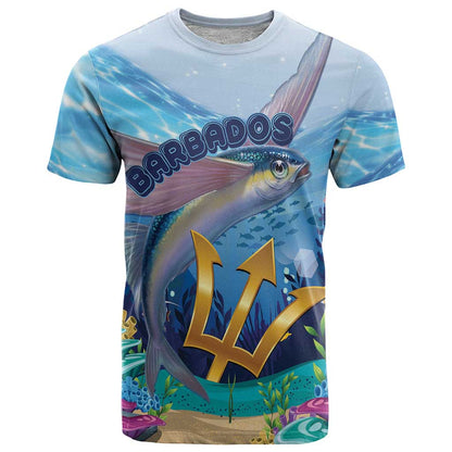 Personalised Barbados Flying Fish T-Shirt Ocean Style Graphic Tee