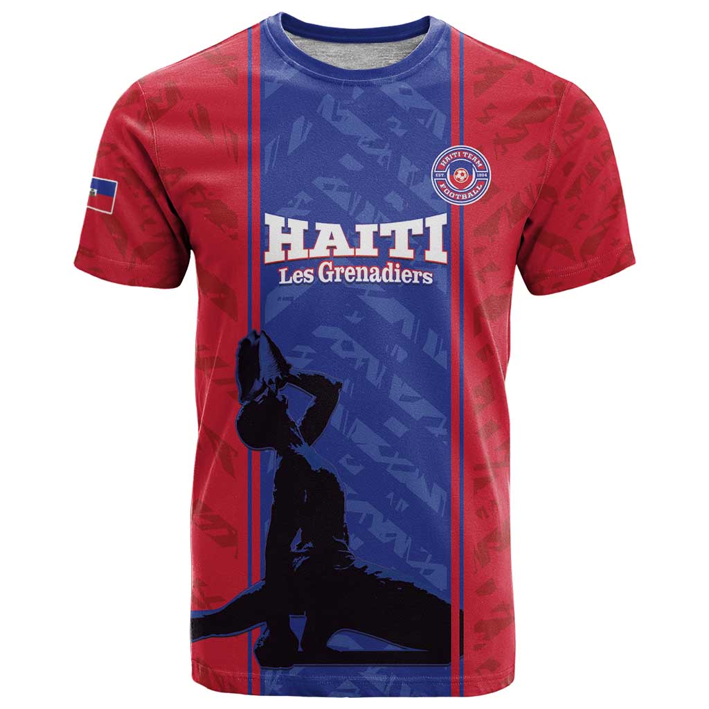 Custom Haiti Football T-Shirt Go Les Grenadiers Graphic Tee