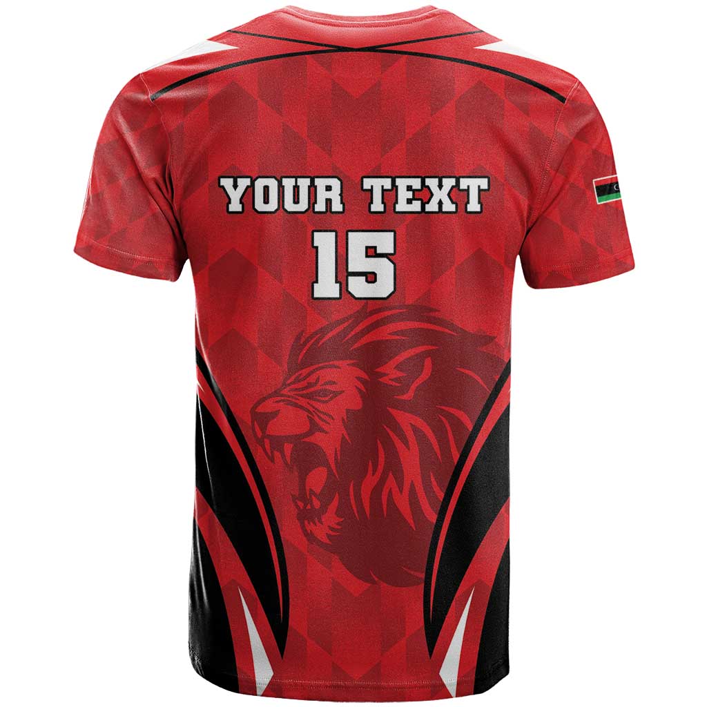 Custom Libya Football T-Shirt Go Fursan al-Mutawasit Graphic Tee