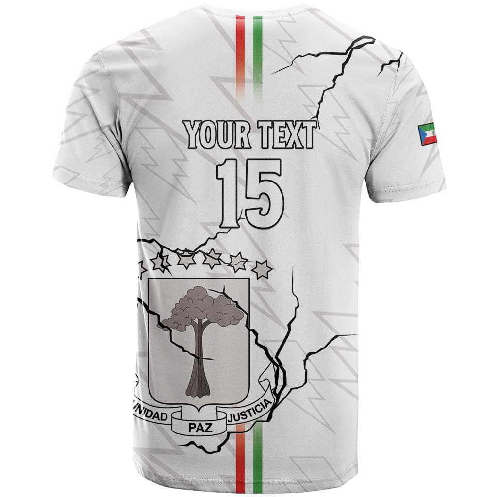 Custom Equatorial Guinea Football T-Shirt Allez Nzalang Nacional - White Version Graphic Tee