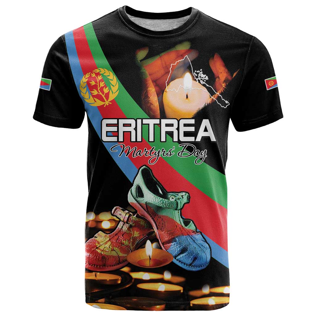 Personalized Eritrea Martyrs Day T-Shirt Candlelight Vigil Shida Shoes Graphic Tee