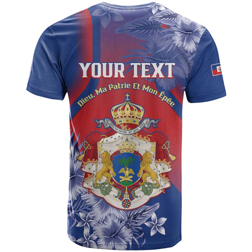 Personalised Second Empire of Haiti T-Shirt Imperial Coat Of Arms 1849-1859 Tropical Flowers Graphic Tee