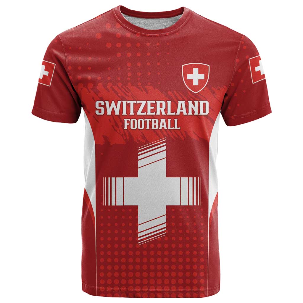 Custom Switzerland Football 2026 T-Shirt Hopp Schwiiz Graphic Tee